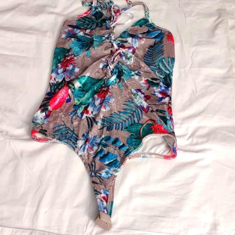Ela suede bodysuit